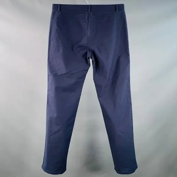 NEW YORK INDUSTRIE Size 32 Navy Cotton Blend Tuxedo Button Fly Dress Pants